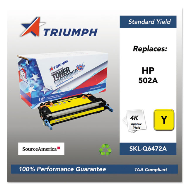 751000nsh0297 Remanufactured Q6472a (502a) Toner, 4,000 Page-Yield, Yellow