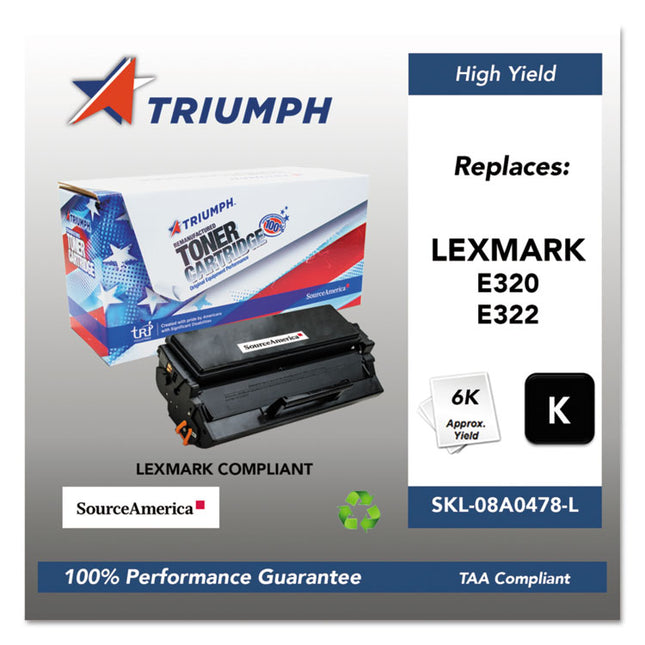 751000nsh0204 Remanufactured 08a0478 High-Yield Toner, 6,000 Page-Yield, Black
