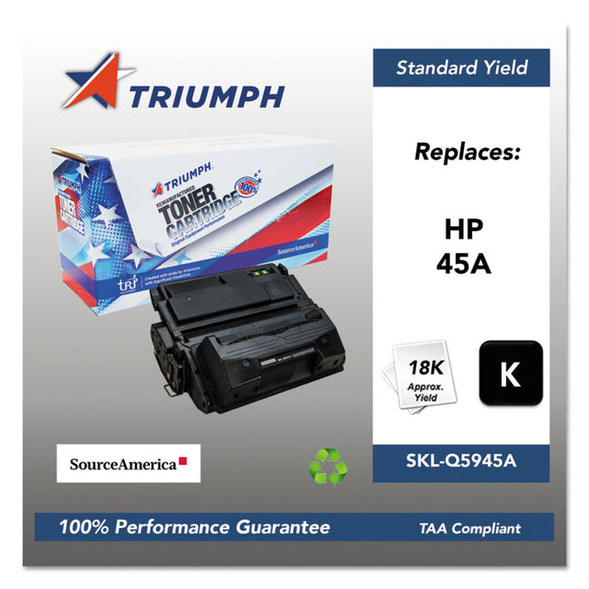 751000nsh0356 Remanufactured Q5945a (45a) Toner, 18,000 Page-Yield, Black