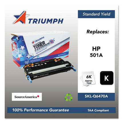 751000nsh0295 Remanufactured Q6470a (501a) Toner, 6,000 Page-Yield, Black