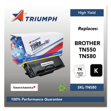751000nsh0349 Remanufactured Tn580 High-Yield Toner, 7,000 Page-Yield, Black
