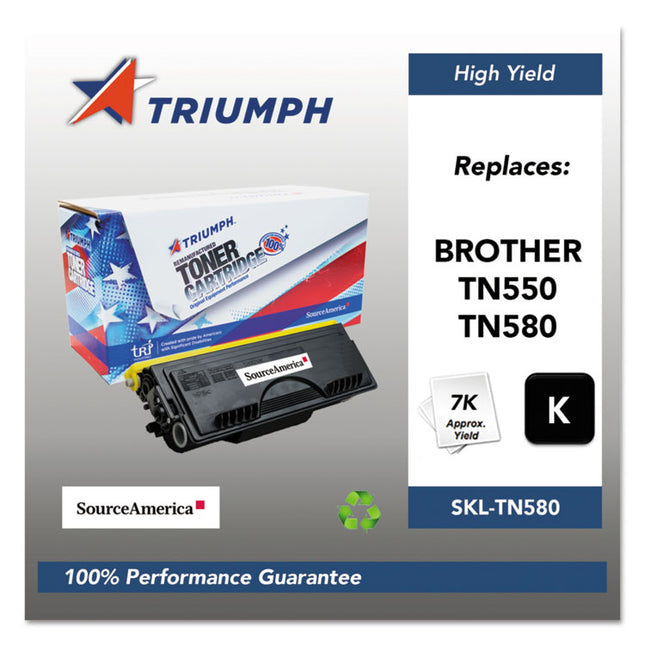 751000nsh0349 Remanufactured Tn580 High-Yield Toner, 7,000 Page-Yield, Black
