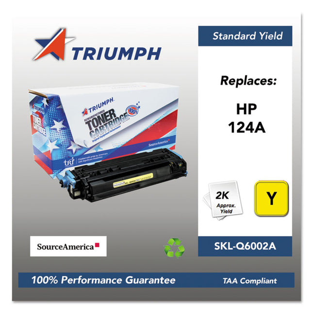 751000nsh0293 Remanufactured Q6002a (124a) Toner, 2,000 Page-Yield, Yellow