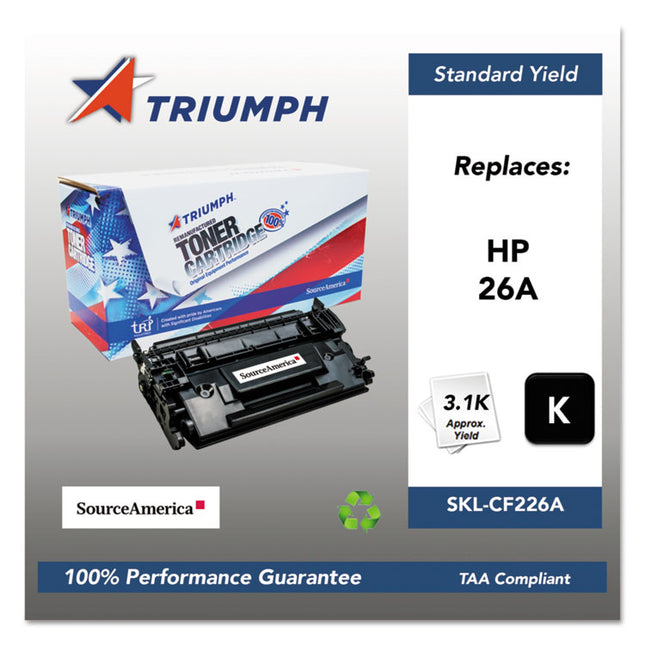 751000nsh1587 Remanufactured Cf226a (26a) Toner, 3,100 Page-Yield, Black