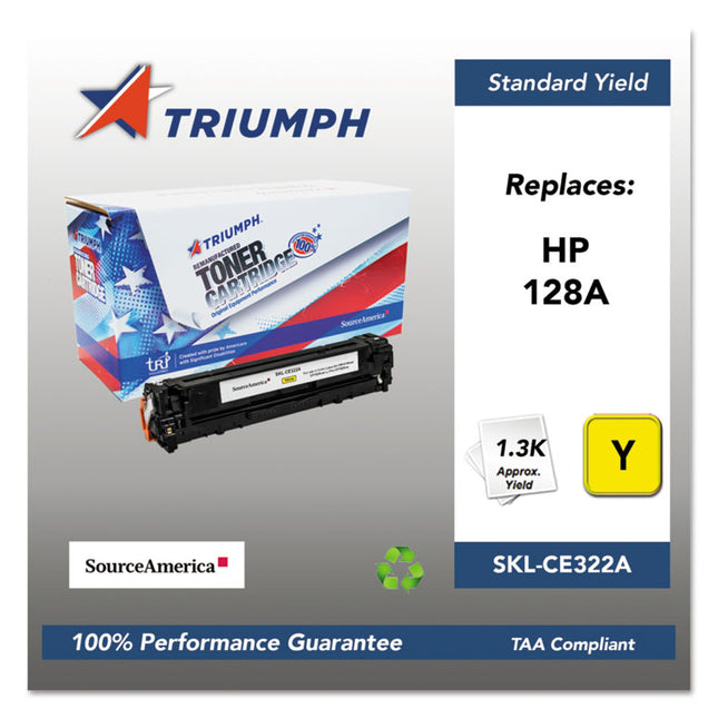 751000nsh1111 Remanufactured Ce322a (128a) Toner, 1,300 Page-Yield, Yellow