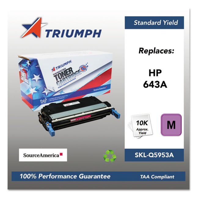 751000nsh0286 Remanufactured Q5953a (643a) Toner, 10,000 Page-Yield, Magenta
