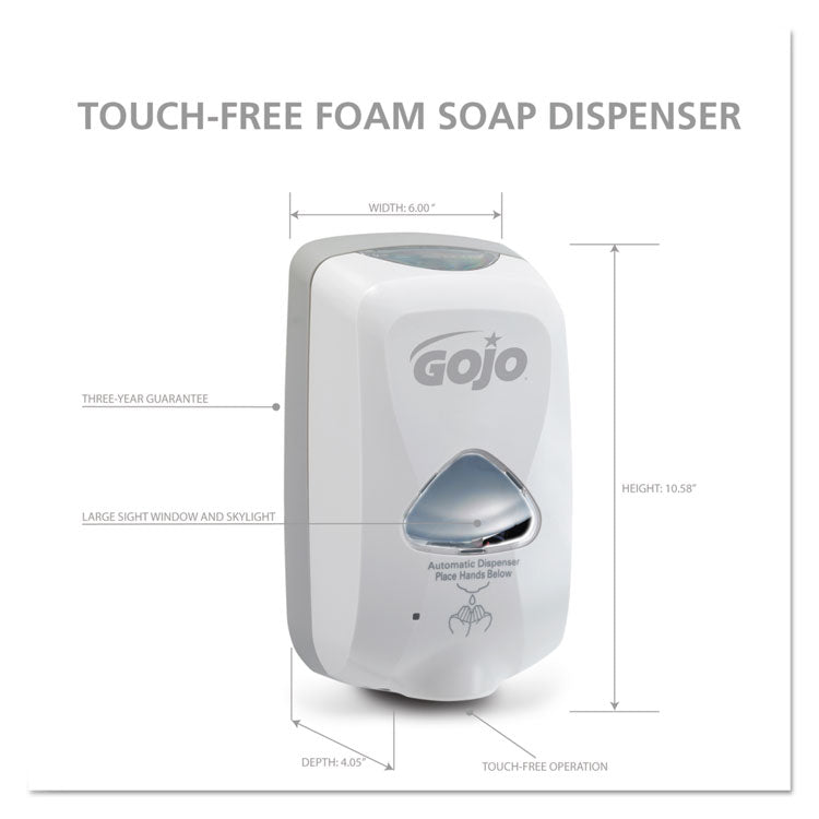 Tfx Touch-Free Automatic Foam Soap Dispenser, 1,200 Ml, 4.1 X 6 X 10.6, Gray