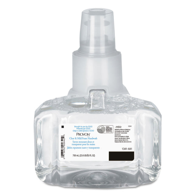 Clear and Mild Foam Hand Wash Refill, Unscented, 700 mL, 3/Carton