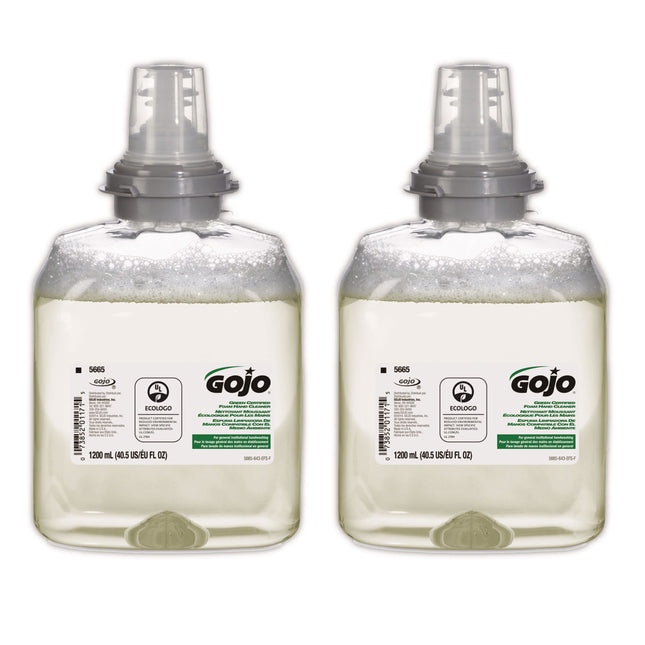 Tfx Green Certified Foam Hand Cleaner Refill, Unscented, 1,200 Ml, 2/carton