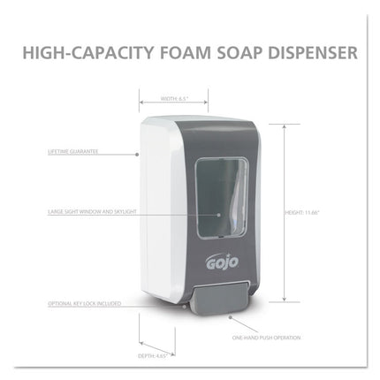 Fmx-20 Soap Dispenser, 2,000 Ml, 6.5 X 4.7 X 11.7, White/gray, 6/carton