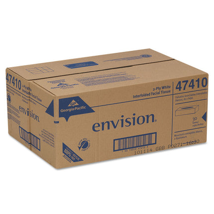 Facial Tissue, 2-Ply, White, 100 Sheets/box, 30 Boxes/carton