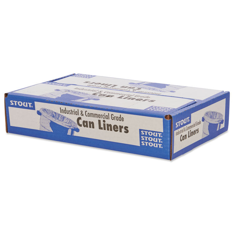 Total Recycled Content Plastic Trash Bags, 65 gal, 1.5 mil, 50" x 51", Black/Brown, 100/Carton