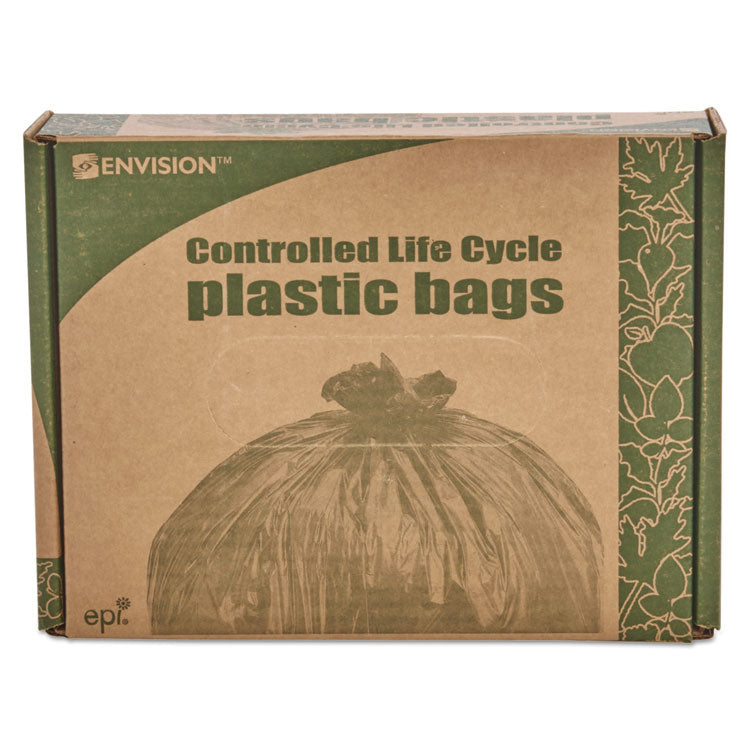 Controlled Life-Cycle Plastic Trash Bags, 30 Gal, 0.8 Mil, 30" X 36", Brown, 60/box