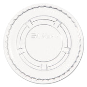 Portion/Souffle Cup Lids, Fits 0.5 oz to 1 oz Portion Cups, Plastic, Clear, 125/Pack, 20 Packs/Carton