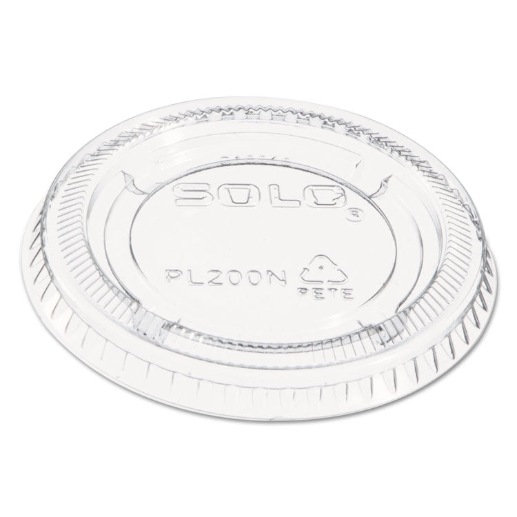 Portion/Souffle Cup Lids, Fits 1.5 oz to 2.5 oz Portion Cups, Plastic, Clear, 2,500/Carton