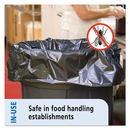 Insect-Repellent Trash Bags, 35 Gal, 2 Mil, 33" X 45", Black, 80/box