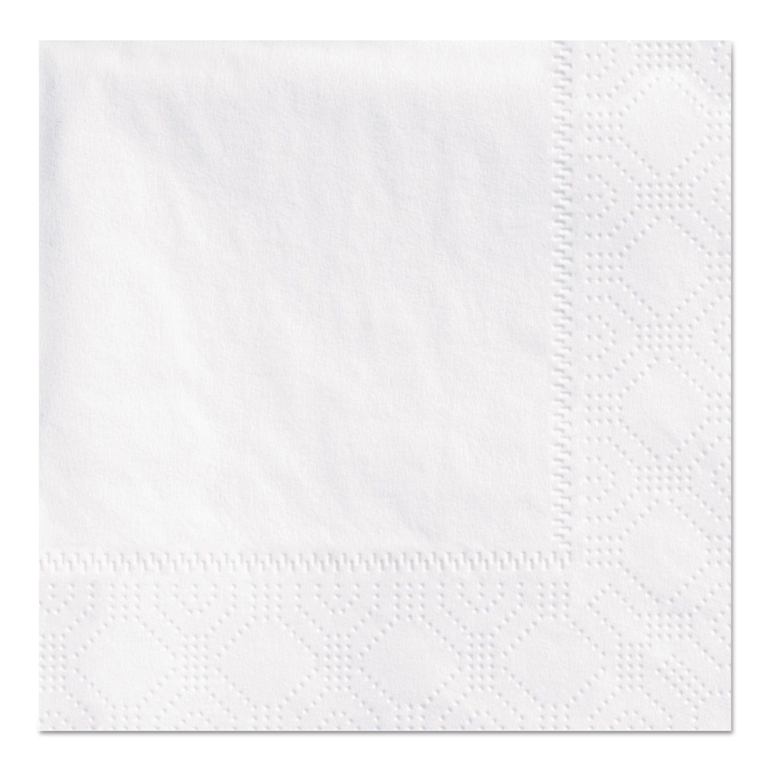 Beverage Napkins, 2-Ply 9 1/2 X 9 1/2, White, Embossed, 1000/carton