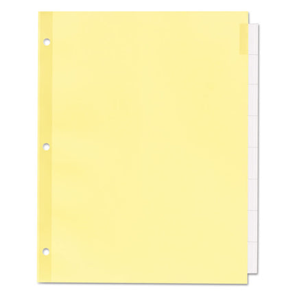 Plastic Insertable Dividers, 8-Tab, 11 x 8.5, Clear Tabs, 1 Set