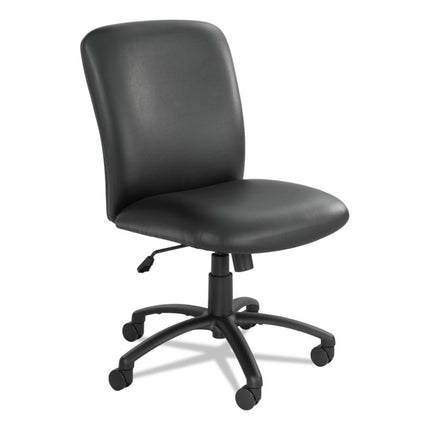 Uber Big/tall Series High Back Chair, Vinyl, Supports Up To 500 Lb, 19.5" To 23.5" Seat Height, Black
