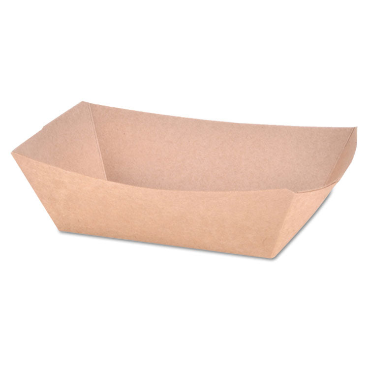 Eco Food Trays, 1 lb Capacity, Brown, Paper, 1,000/Carton