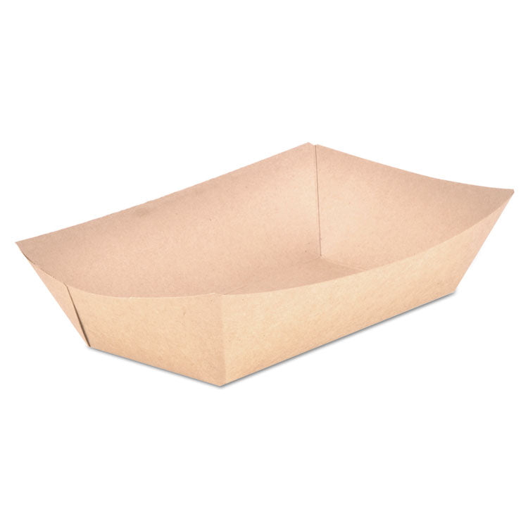 Eco Food Trays, 5 lb Capacity, Brown, Paper, 500/Carton