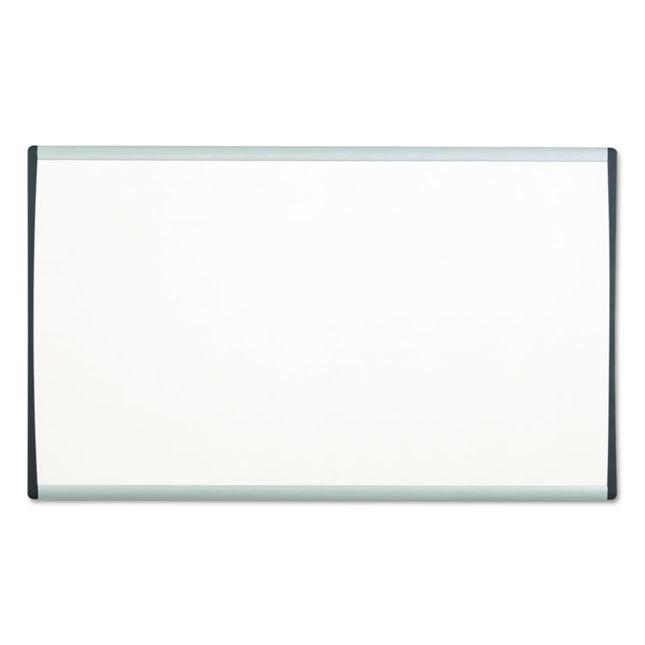 ARC Frame Cubicle Board, Magnetic Dry Erase, 14" x 11", White Surface, Satin Aluminum Frame