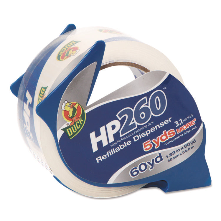 HP260 Packaging Tape With Dispenser, 3" Core, 1.88" X 60 Yds, Clear