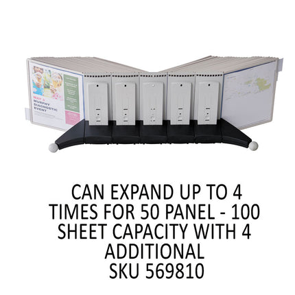 SHERPA Desk Reference System, 10 Panels, 10 x 5.88 x 13.5, Gray Borders