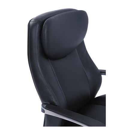 Commercial 2000 High-Back Executive Chair, Supports Up To 300 Lb, 20.25" To 23.25" Seat Height, Black Seat/back, Silver Base