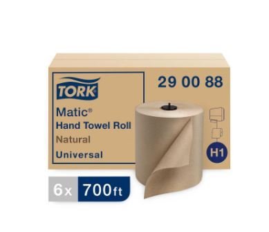 Essity Tork Hand Towel Roll Natural 7.7" X 700' 1-Ply Matic 6 / cs