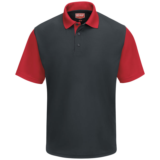 Red Kap® Men's Short Sleeve Performance Knit® Color-Block Polo / SK56CR