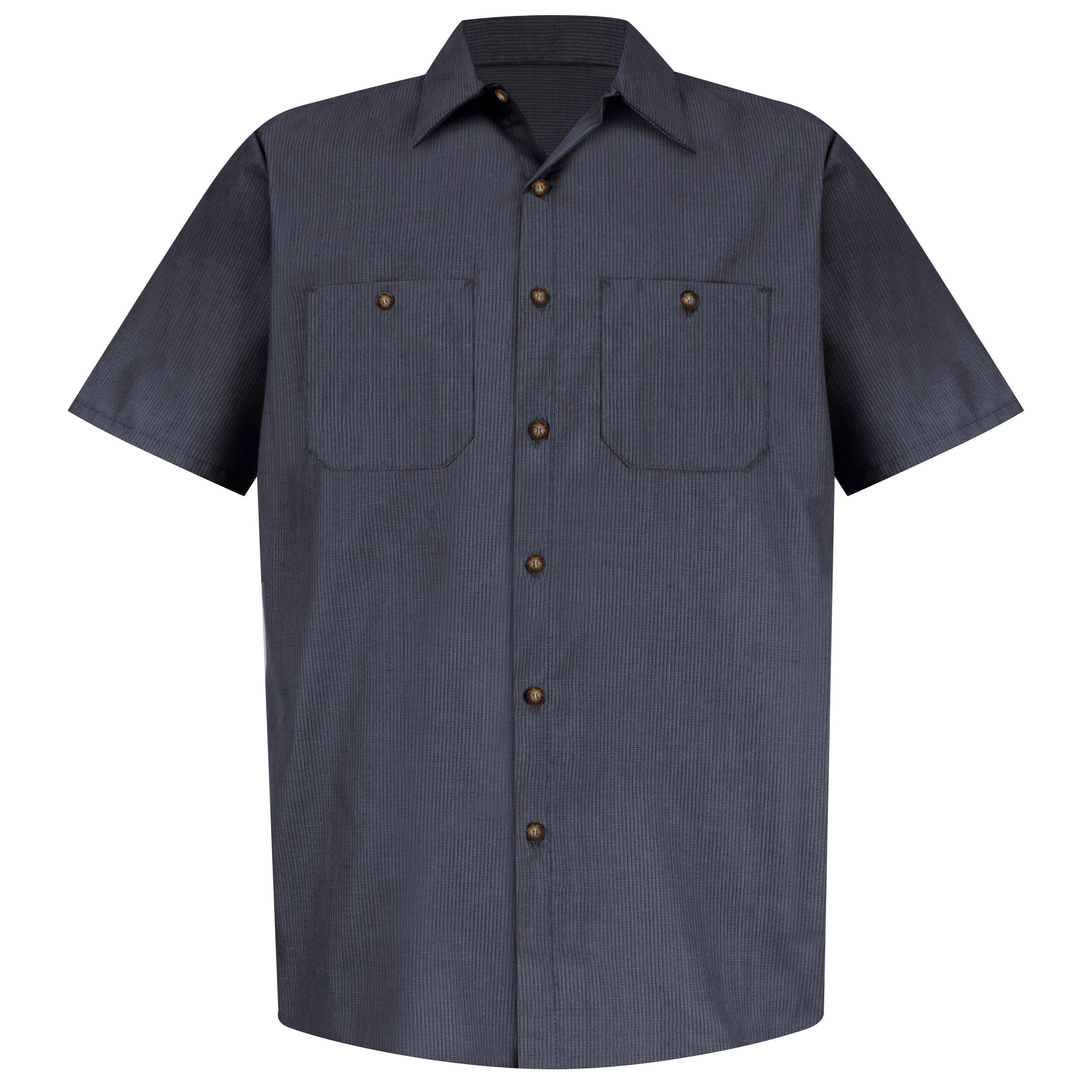 Red Kap® Men's Short Sleeve Geometric Microcheck Work Shirt / SP24GB