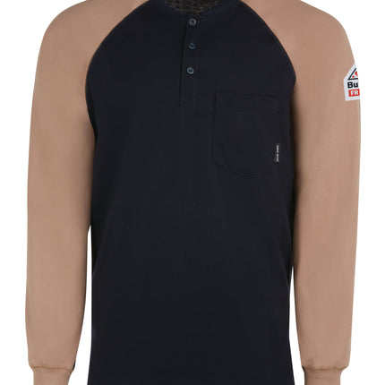 Bulwark® Men's Lightweight FR Colorblock Henley / SEL4NK