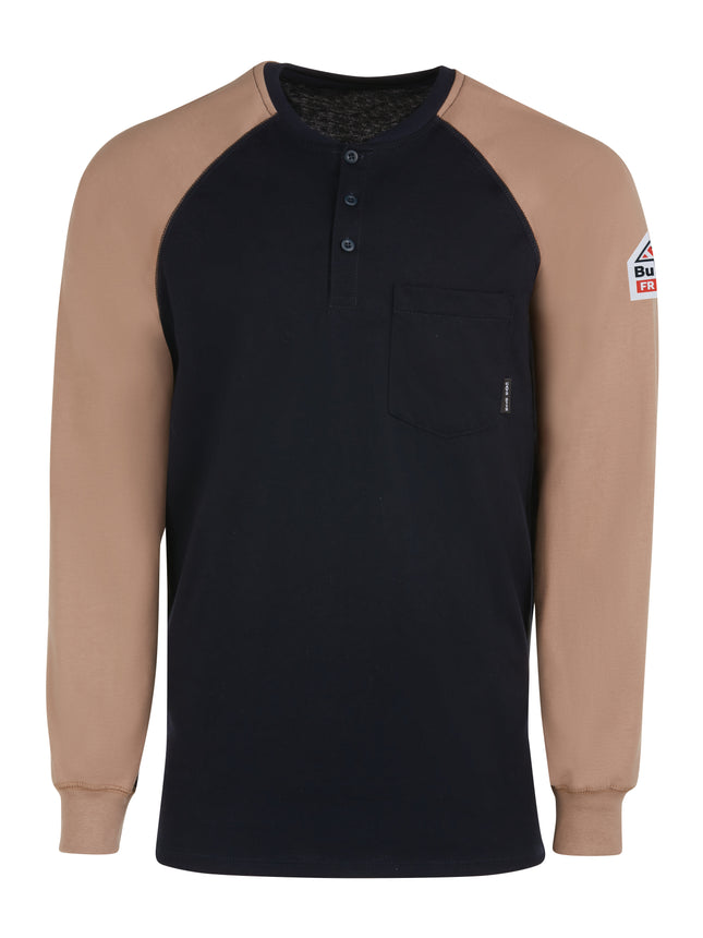 Bulwark® Men's Lightweight FR Colorblock Henley / SEL4NK