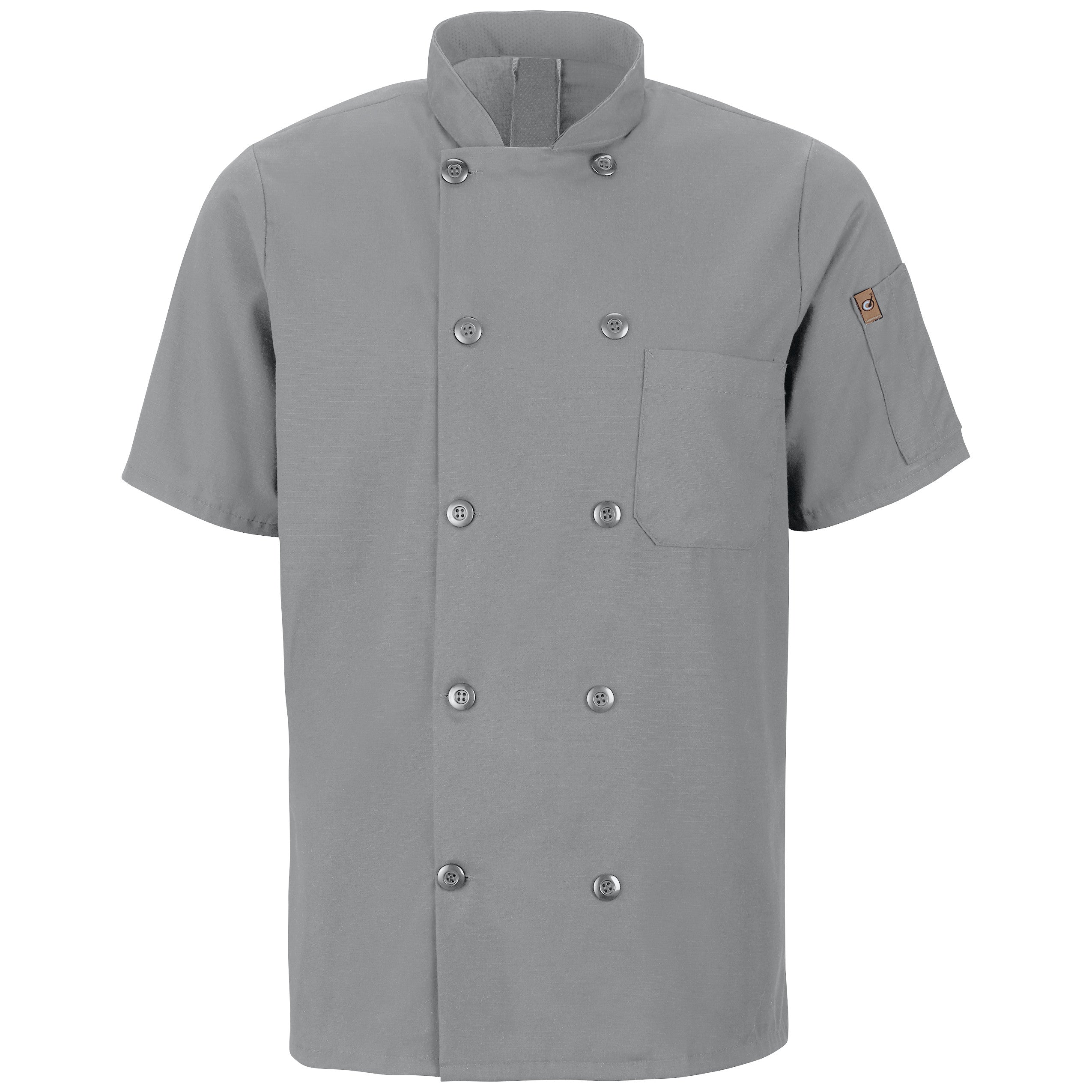 Red Kap® Men's Short Sleeve Chef Coat with OilBlok + MIMIX® / 046XGY