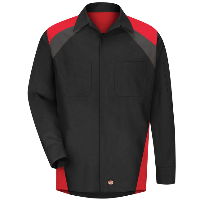 Red Kap® Men's Long Sleeve Tri-Color Shop Shirt / SY18TR