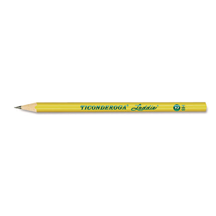 Ticonderoga Laddie Woodcase Pencil, Hb (#2), Black Lead, Yellow Barrel, Dozen