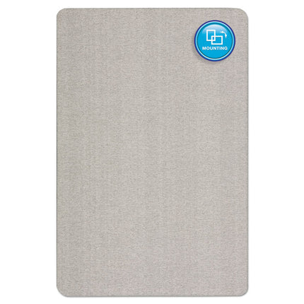 Oval Office Fabric Board, 48" x 36", Gray Surface