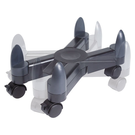 Computer Stand with Locking Wheels, Supports 40 lb, 3 x 16.5 x 4.5, Black