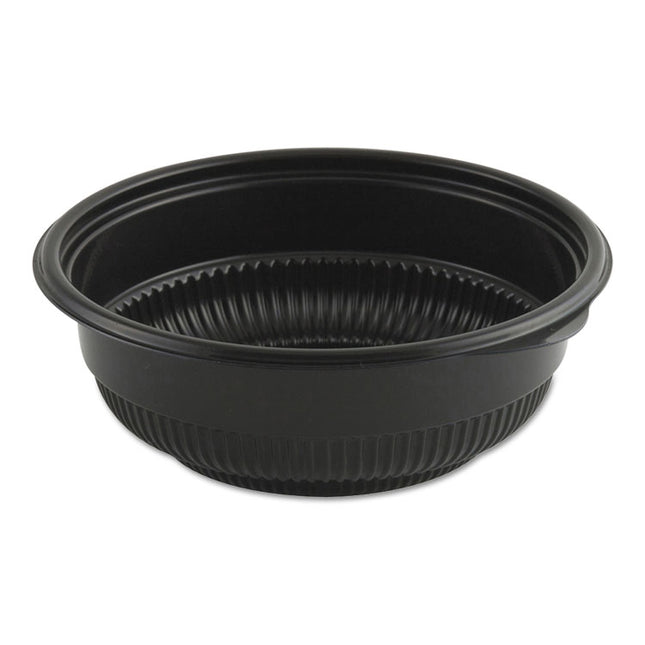 MicroRaves Incredi-Bowl Base, 16 oz, 5.75" Diameter x 2.02" h, Black, Plastic, 250/Carton