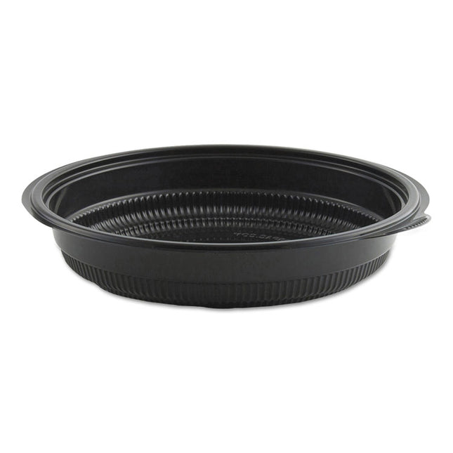 MicroRaves Incredi-Bowl Base, 24 oz, 8.5" Diameter x 1.51" h, Black, Plastic, 150/Carton