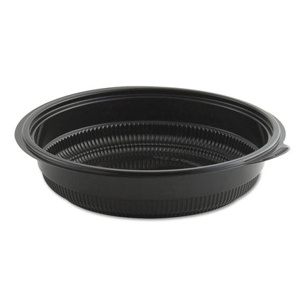 MicroRaves Incredi-Bowl Base, 32 oz, 8.5" Diameter x 1.92" h, Black, Plastic, 150/Carton