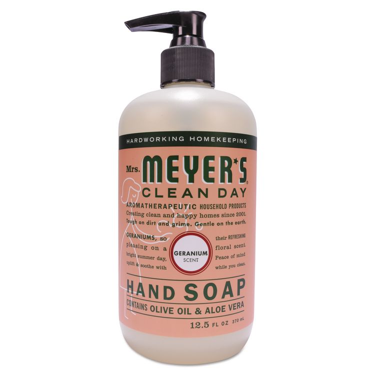 Clean Day Liquid Hand Soap, Geranium Scent, 12.5 oz, 6/Carton