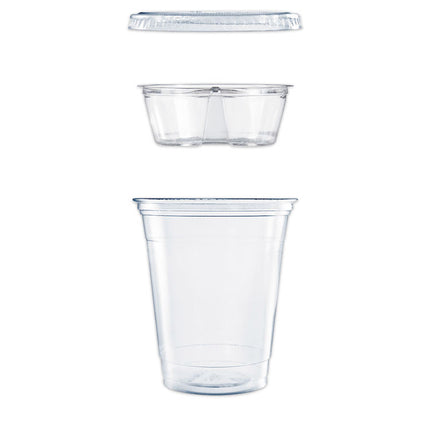 Clear PET Grab n Go Kit Combo with Insert, 12 oz, Plastic, Clear, 500/Carton
