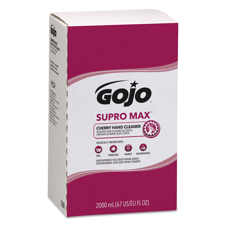 SUPRO MAX Heavy Duty Hand Cleaner, Refill for GOJO PRO TDX 2000 Dispenser, Cherry Fragrance, 2,000 mL, 4/Carton