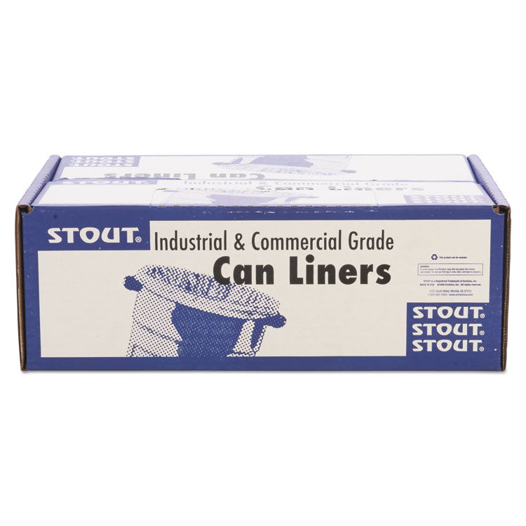 Total Recycled Content Plastic Trash Bags, 60 gal, 1.5 mil, 36" x 58", Black/Brown, 100/Carton