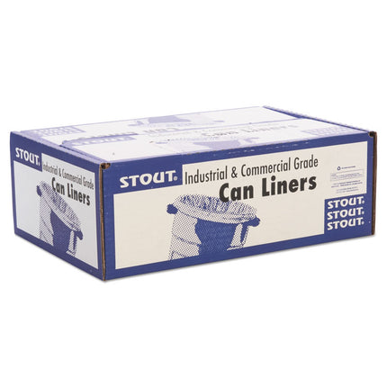 Total Recycled Content Plastic Trash Bags, 60 gal, 1.5 mil, 36" x 58", Black/Brown, 100/Carton