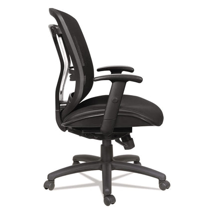 Alera Eon Series Multifunction Mid-Back Cushioned Mesh Chair, Supports Up To 275 Lb, 18.11" To 21.37" Seat Height, Black