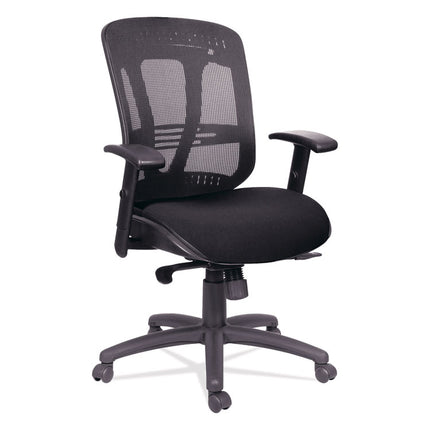 Alera Eon Series Multifunction Mid-Back Cushioned Mesh Chair, Supports Up To 275 Lb, 18.11" To 21.37" Seat Height, Black