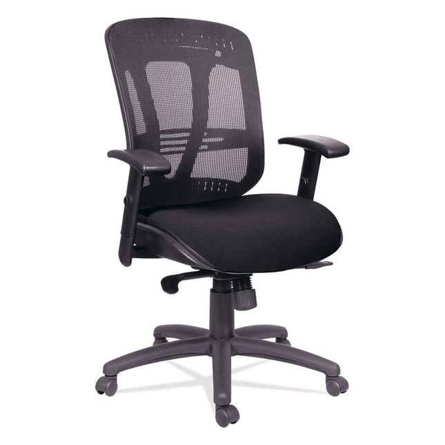 Alera Eon Series Multifunction Mid-Back Cushioned Mesh Chair, Supports Up To 275 Lb, 18.11" To 21.37" Seat Height, Black
